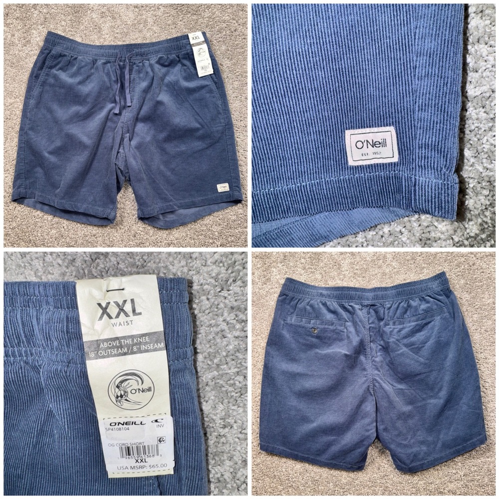O'Neill OG Cord Shorts Mens Organic Cotton Corduroy Blue XXL NEW